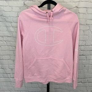 Champion Logo Hoodie Light Pink